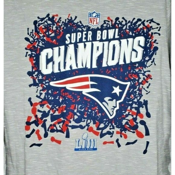 NFL Pro Line Fanatics Small N.E Patriots Super Bowl LIII 53 Champions Shirt - Picture 3 of 7